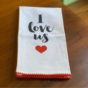 I Love Us tea towel